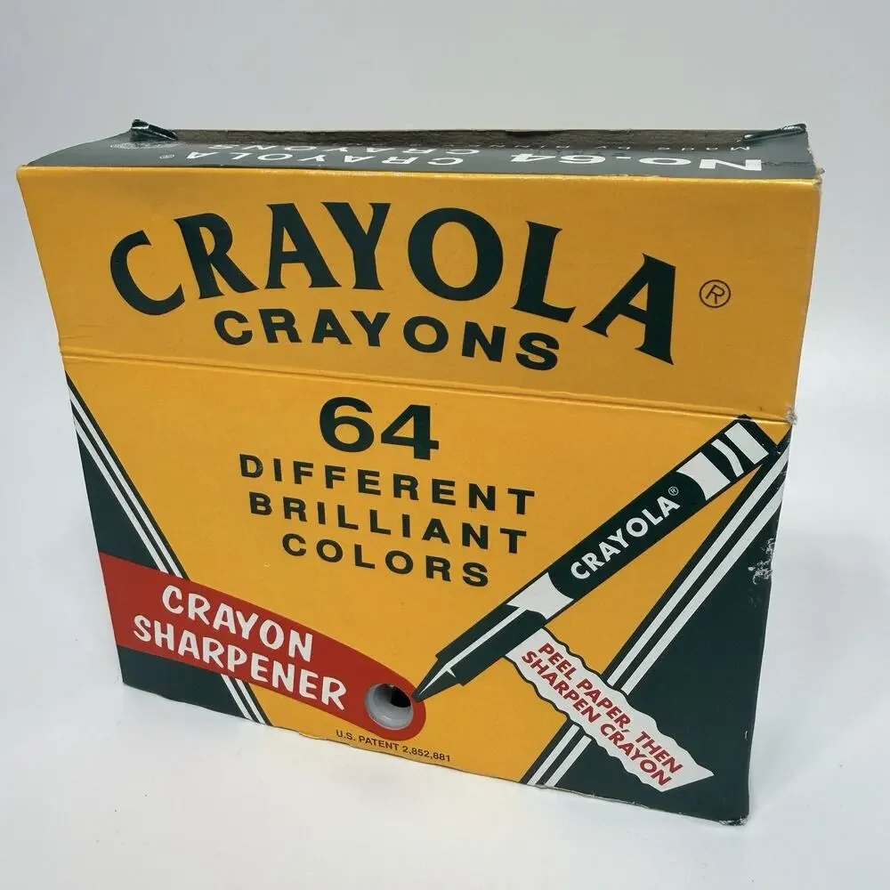 Limited Edition 1958 Style Crayola Crayons Binney Smith #64 Box Sharpener